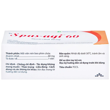 Thuốc Spas-Agi 60mg Điều Trị Chống Đau Do Co Thắt Cơ Trơn (Hộp 6 vĩ x 10 Viên)