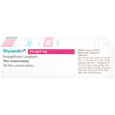 Thuốc Glyxambi 25mg/5mg Boehringer điều trị đái tháo đường tuýp 2 (3 vỉ x 10 viên)