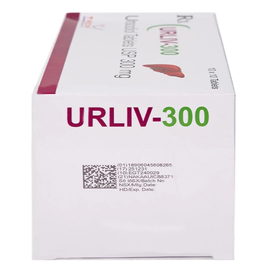 Thuốc Urliv 300mg hỗ trợ điều trị xơ gan ứ mật nguyên phát (Hộp 100 viên)