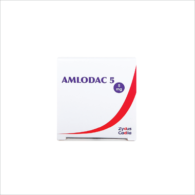 Thuốc Amlodac 5 Cadila điều trị tăng huyết áp, đau thắt ngực (10 vỉ x 10 viên)