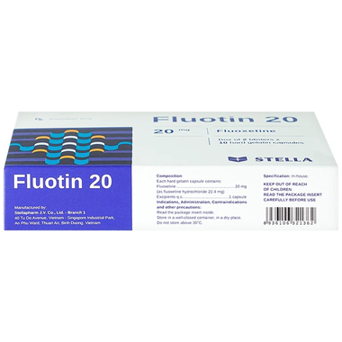 Thuốc điều trị trầm cảm, rối loạn xung lực cưỡng bức ám ảnh Fluotin 20 Stella (2 vỉ x 10 viên)