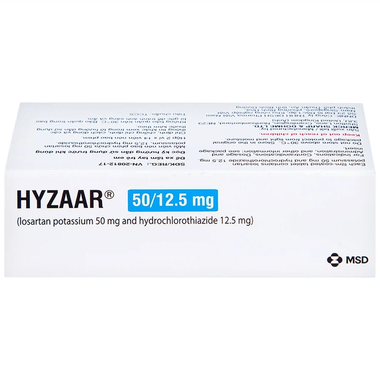 Thuốc Hyzaar 50/12,5mg MSD điều trị tăng huyết áp (3 vỉ x 10 viên)