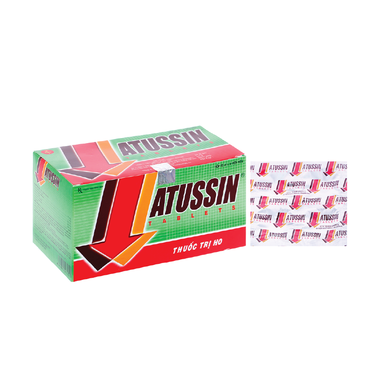 Thuốc Atussin hỗ trợ giảm các triệu chứng ho (25 vỉ x 4 viên)