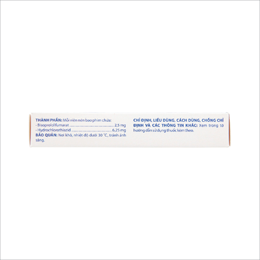 Domecor Plus 2.5mg/6.25mg trị tăng huyết áp (3 vỉ x 10 viên)
