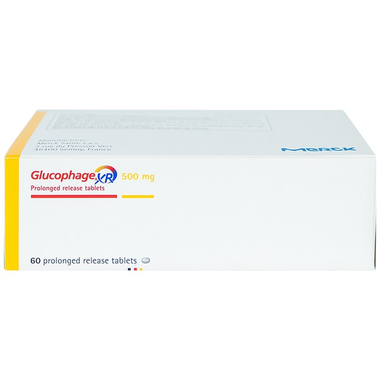 Thuốc Glucophage XR 500mg Merck điều trị tiểu đường type 2 (4 vỉ x 15 viên)