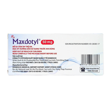 Thuốc Maxdotyl 50mg hỗ trợ điều trị chứng lo âu ở người lớn (Hộp 30 viên)