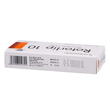 Thuốc Rotorlip 10 DHG điều trị tăng cholesterol máu tiên phát (3 vỉ x 10 viên)