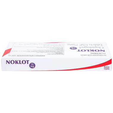 Thuốc Noklot 75mg hỗ trợ phòng ngừa tai biến xơ vữa động mạch ( hộp 3 vỉ x 10 viên)