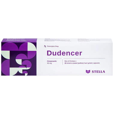 Thuốc Dudencer hỗ trợ điều trị giảm triệu chứng khó tiêu do acid (Hộp 30 viên)