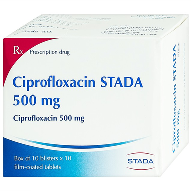 Thuốc Ciprofloxacin EG 500mg điều trị trong các trường hợp nhiễm khuẩn (10 vỉ x 10 viên)