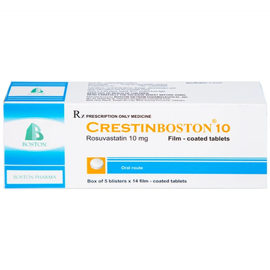 Thuốc Crestin 10mg hỗ trợ điều trị tăng cholesterol máu nguyên phát (Hộp 70 viên)