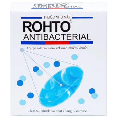 Thuốc nhỏ mắt Rohto Antibacterial điều trị lẹo mắt, viêm kết mạc mắt (chai 13ml)