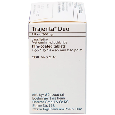Thuốc Trajenta Duo 2.5mg/500mg điều trị đái tháo đường tuýp 2 (14 viên)