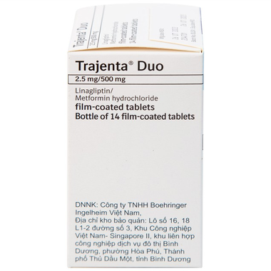 Thuốc Trajenta Duo 2.5mg/500mg điều trị đái tháo đường tuýp 2 (14 viên)