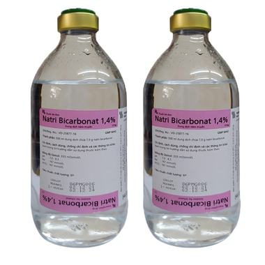 Dịch truyền Natri Bicarbonat 1.4%  điều trị kiềm hóa nước tiểu (500ml)