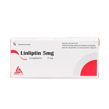 Thuốc Linliptin 5mg Điều Trị Đái Tháo Đường Tuýp 2 (Hộp 3 Vĩ x 10 Viên)