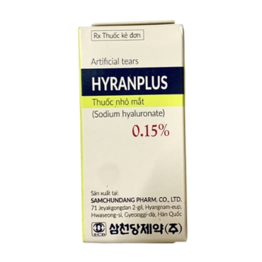 Thuốc Hyranplus điều trị các triệu chứng của hội chứng khô mắt (5 ml)