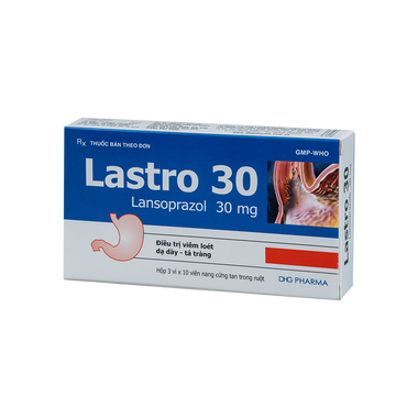 Thuốc Lastro 30mg Trào Ngược, Viêm Loét Dạ Dày Thực Quản (Hộp 3 Vỉ X 10 Viên)