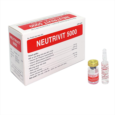 Thuốc Bột pha tiêm Neutrivit 5000 điều trị viêm thần kinh (4 cặp)