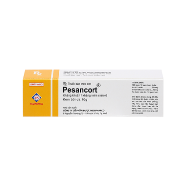 Kem bôi da Pesancort Medipharco điều trị vảy nến, sẹo lồi, lupus ban dạng đĩa (10g)