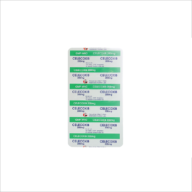 Thuốc Celecoxib 200mg Điều Trị Thoái Hóa Khớp, Viêm Khớp Dạng Thấp (Hộp 3 Vỉ X 10 Viên)