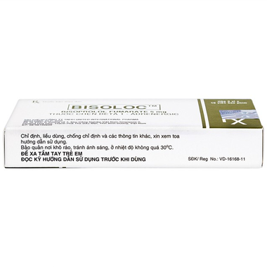 Thuốc Bisoloc điều trị tăng huyết áp và bệnh mạch vành (3 vỉ x 10 viên)