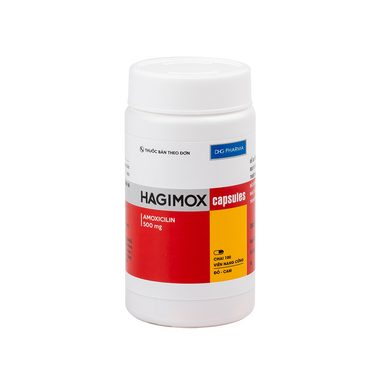 Thuốc Hagimox Capsules 500mg điều trị nhiễm khuẩn (10 vỉ x 10 viên)