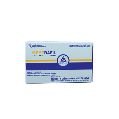 Thuốc trị rối loạn cương dương Meyerafil 20mg (Hộp 1 viên)