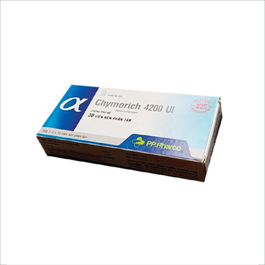 Thuốc Chymorich 4200 UI điều trị phù nề sau chấn thương, phẩu thuật, bỏng (5 vỉ x 10 viên)