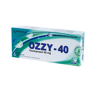Thuốc Ozzy-40 điều trị trào ngược dạ dày-thực quản, loét dạ dày – tá tràng (3 vỉ x 10 viên)