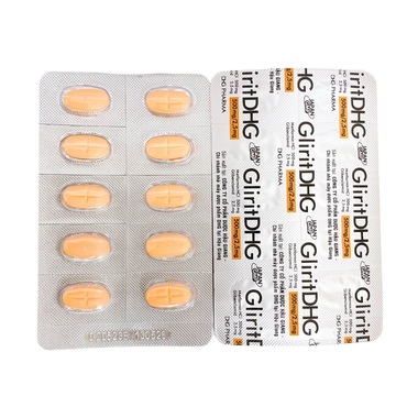 Thuốc Glirit 500mg/2,5mg hỗ trợ điều trị đái tháo đường tuýp 2 (Hộp 30 viên)