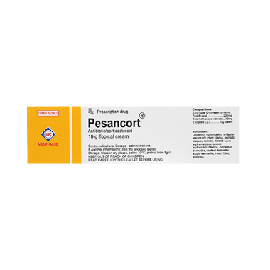 Kem bôi da Pesancort Medipharco điều trị vảy nến, sẹo lồi, lupus ban dạng đĩa (10g)