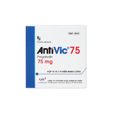 Thuốc Antivic 75 điều trị đau thần kinh trung ương và ngoại biên (10 vỉ x 10 viên)