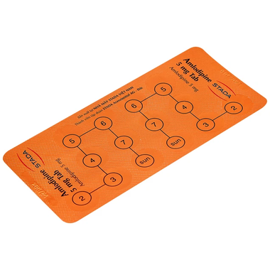 Thuốc Amlodipine Stada 5mg Tab Điều Trị Tăng Huyết Áp, Đau Thắt Ngực (Hộp 10 vỉ x 14 viên)