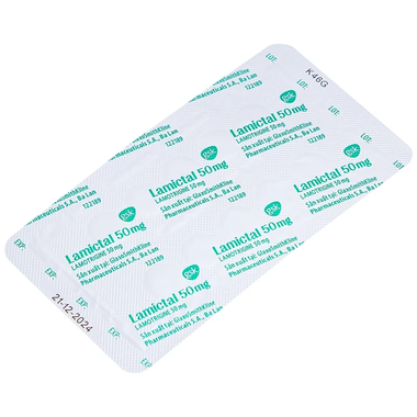 Thuốc Lamictal 50mg hỗ trợ điều trị động kinh và phòng ngừa bệnh rối loạn lưỡng cực (Hộp 30 viên)