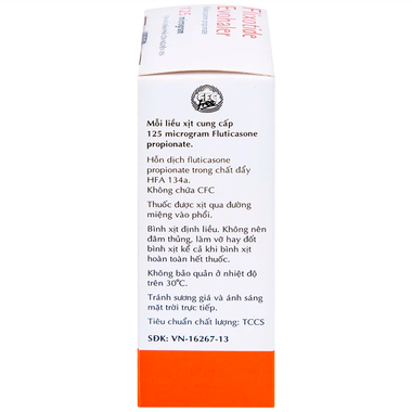 Thuốc khí dung Flixotide 125mcg GSK điều trị hen phế quản (120 liều)