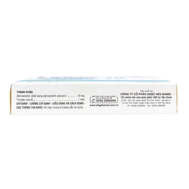 Viên nén Lipvar 10 hạ lipid máu (3 vỉ x 10 viên)