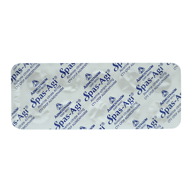 Thuốc Spas-Agi Agimexpharm dùng chống đau do co thắt cơ trơn ở đường tiêu hóa (3 vỉ x 10 viên)