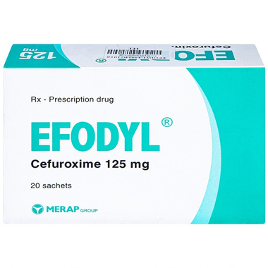 Thuốc Efodyl 125mg Merap điều trị nhiễm khuẩn nhẹ đến vừa (20 gói)