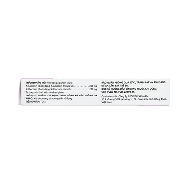Thuốc Bactamox 500mg Trị Nhiễm Khuẩn (Hộp 2 Vỉ X 7 Viên)