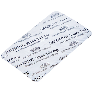 Thuốc Hafenthyl Supra 160mg điều trị tăng triglycerid máu (3 vỉ x 10 viên)