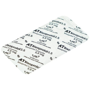 Thuốc A.T Bisoprolol 2.5mg điều trị suy tim mạn tính ổn định (10 vỉ x 10 viên)