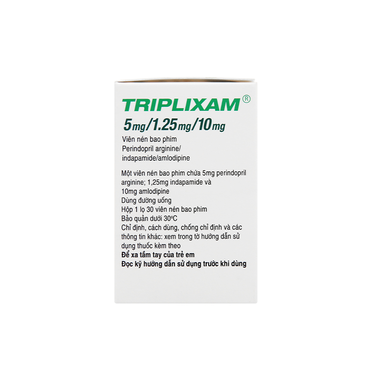 Thuốc Triplixam 5mg/1.25mg/10mg Servier điều trị tăng huyết áp (30 viên)