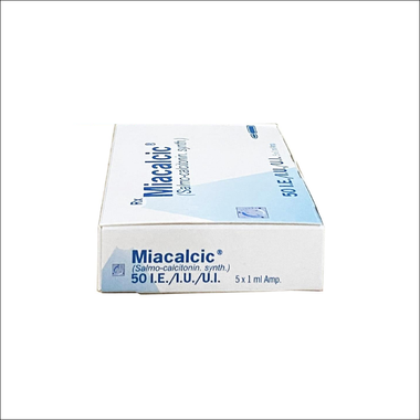 Dung dịch tiêm Miacalcic Novartis ngừa mất xương cấp tính, điều trị bệnh Paget, tăng canxi máu ác tính (5 ống)