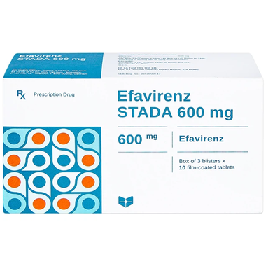 Thuốc Efavirenz 600mg phòng ngừa sau phơi nhiễm HIV (3 vỉ x 10 viên)