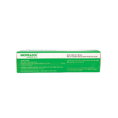 Viên nang cứng Moprazol 20mg điều trị viêm loét dạ dày (10 vỉ x 10 viên)