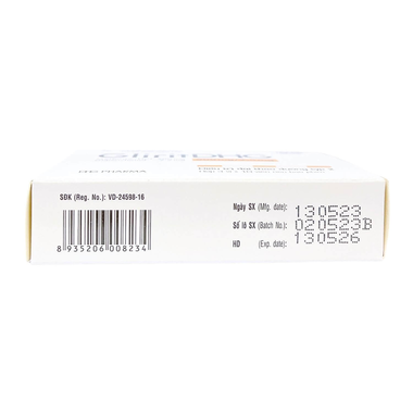Thuốc Glirit 500mg/2,5mg hỗ trợ điều trị đái tháo đường tuýp 2 (Hộp 30 viên)