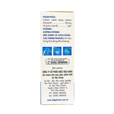 Bột pha hỗn dịch uống Hafixim 100 Kids trị nhiễm khuẩn (24 gói x 1.5g)