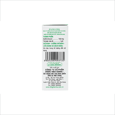 Bột pha hỗn dịch uống Zaromax 100 DHG Pharma điều trị viêm phế quản, viêm phổi (24 gói)