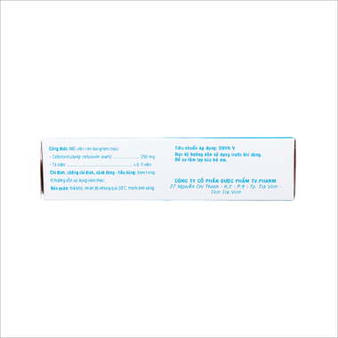Thuốc TV.Cefuroxime 250mg trị nhiễm khuẩn thể nhẹ đến vừa (2 vỉ x 10 viên)
